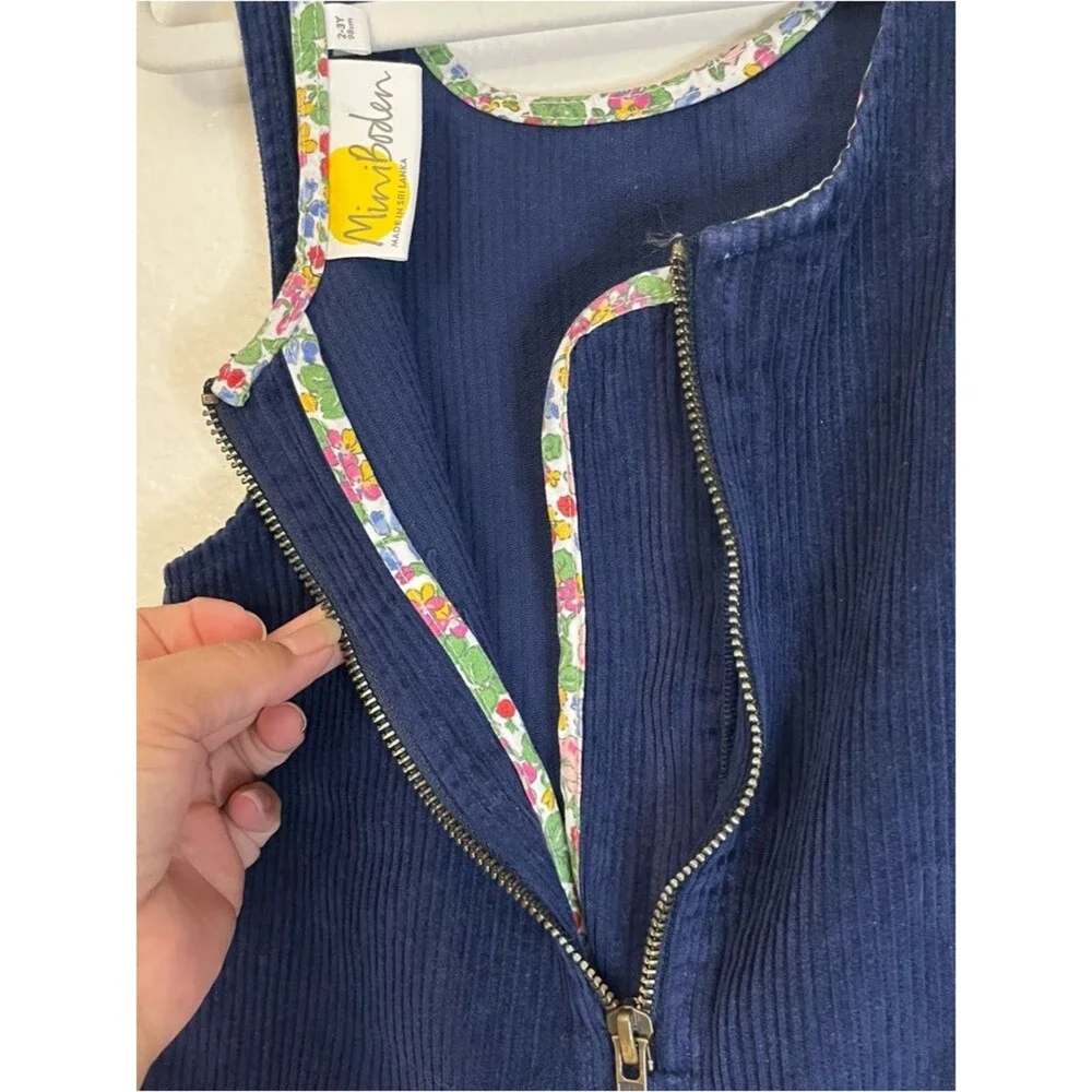 Mini Boden corduroy pinafore jumper dress toddler 2-3 years